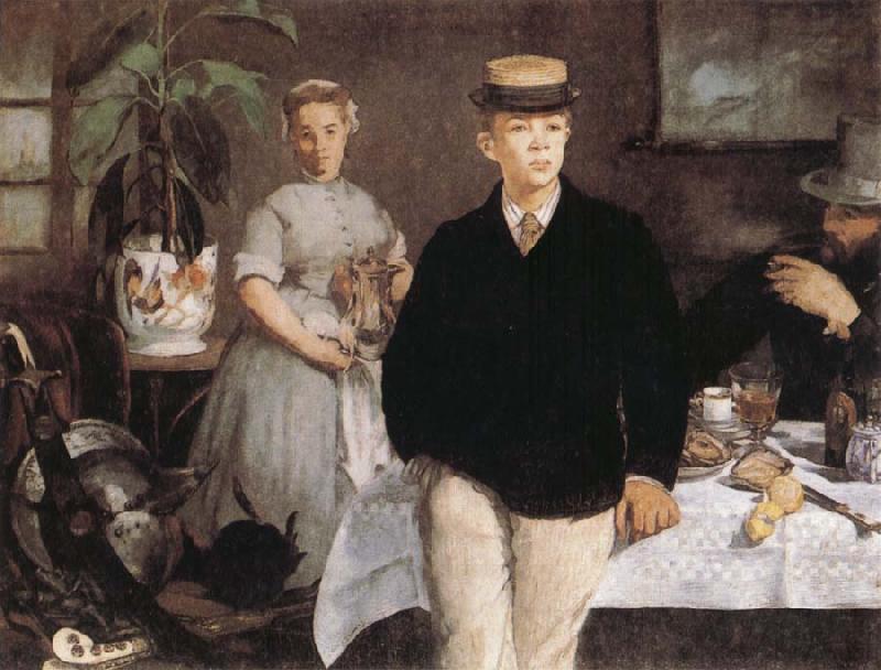 Edouard Manet Louncheon in the Studio oil painting picture